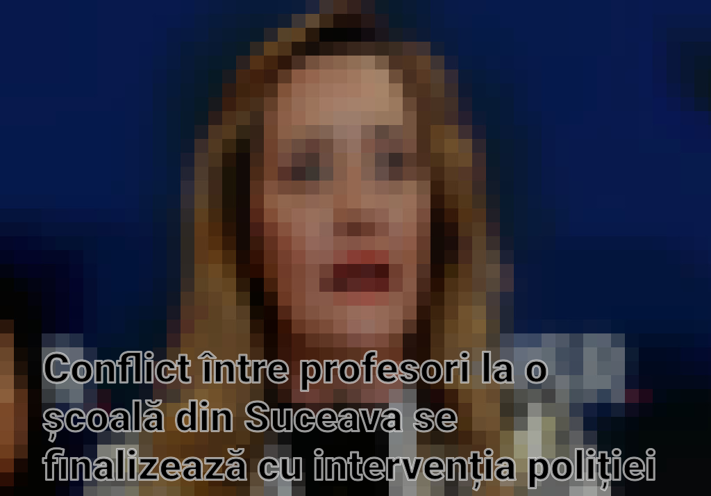 Conflict între profesori la o școală din Suceava se finalizează cu intervenția poliției și a ambulanței Imagini