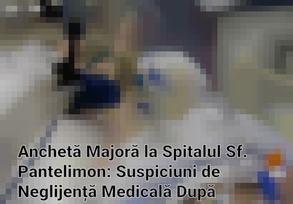 Anchetă Majoră la Spitalul Sf. Pantelimon: Suspiciuni de Neglijență Medicală După Moartea a 20 de Pacienți Imagini