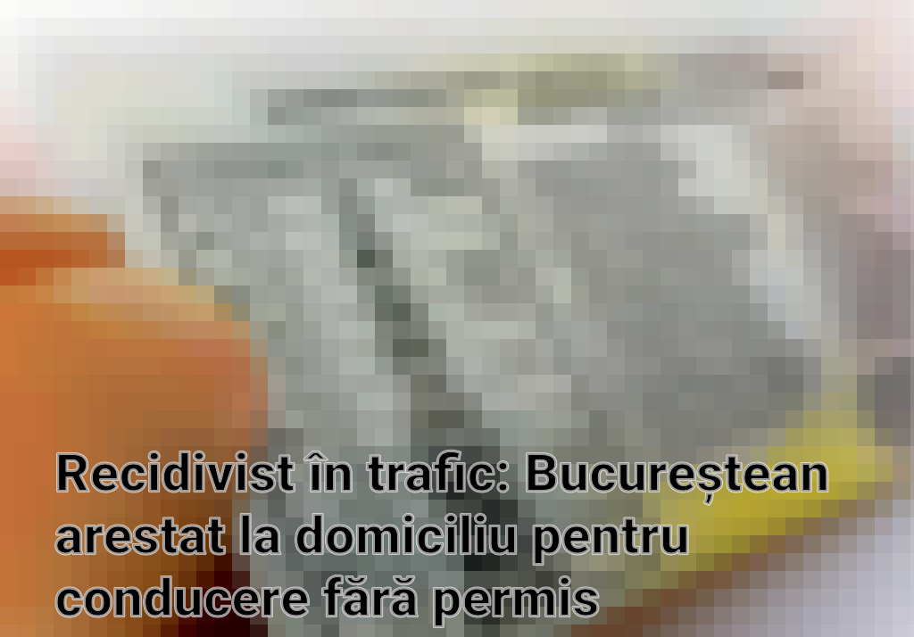 Recidivist în trafic: Bucureștean arestat la domiciliu pentru conducere fără permis Imagini