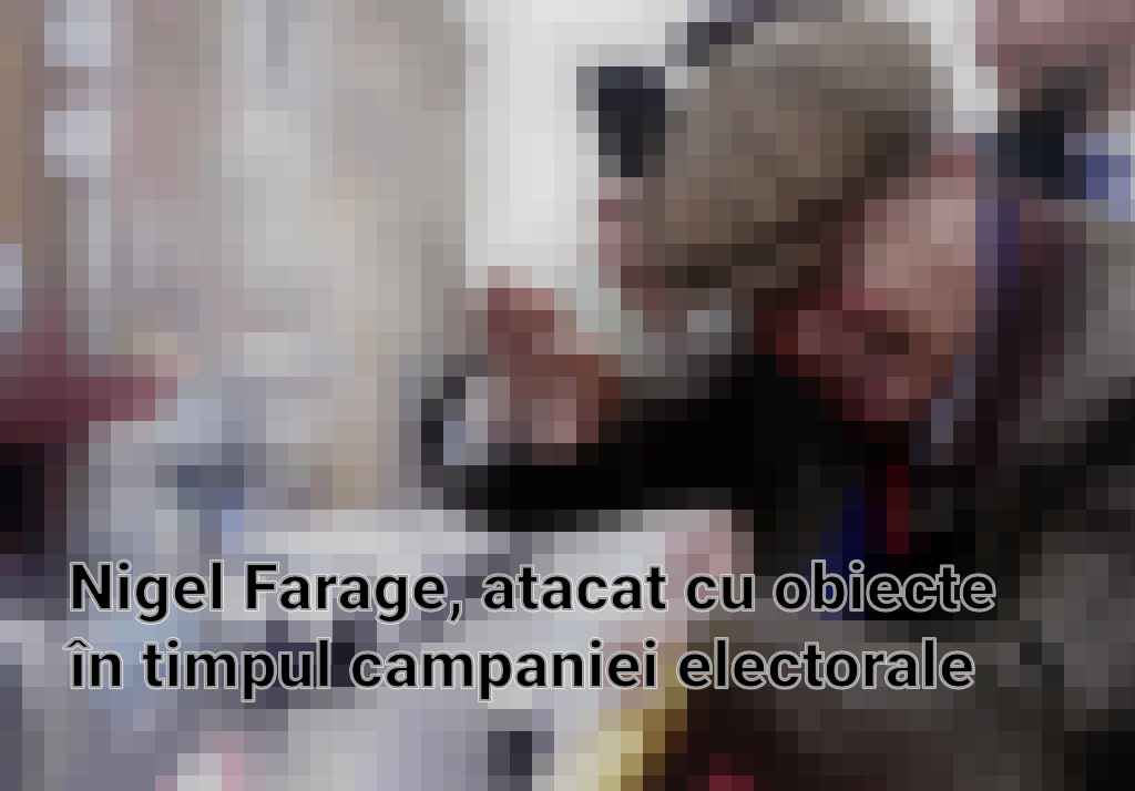 Nigel Farage, atacat cu obiecte în timpul campaniei electorale Imagini