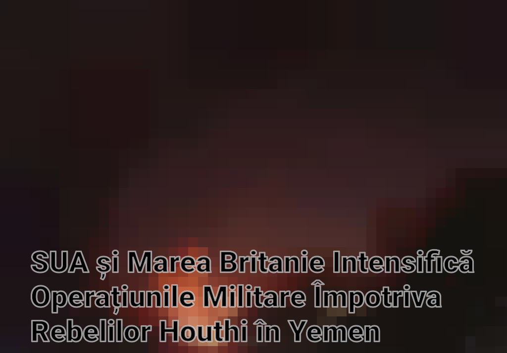 SUA și Marea Britanie Intensifică Operațiunile Militare Împotriva Rebelilor Houthi în Yemen Imagini