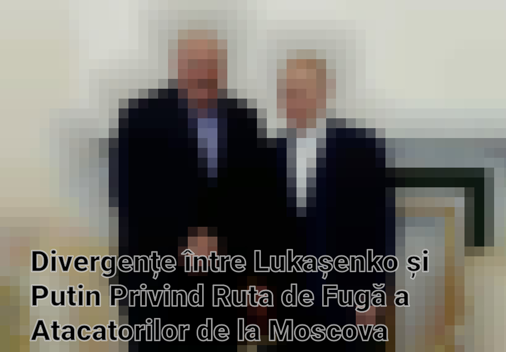Divergențe între Lukașenko și Putin Privind Ruta de Fugă a Atacatorilor de la Moscova Imagini