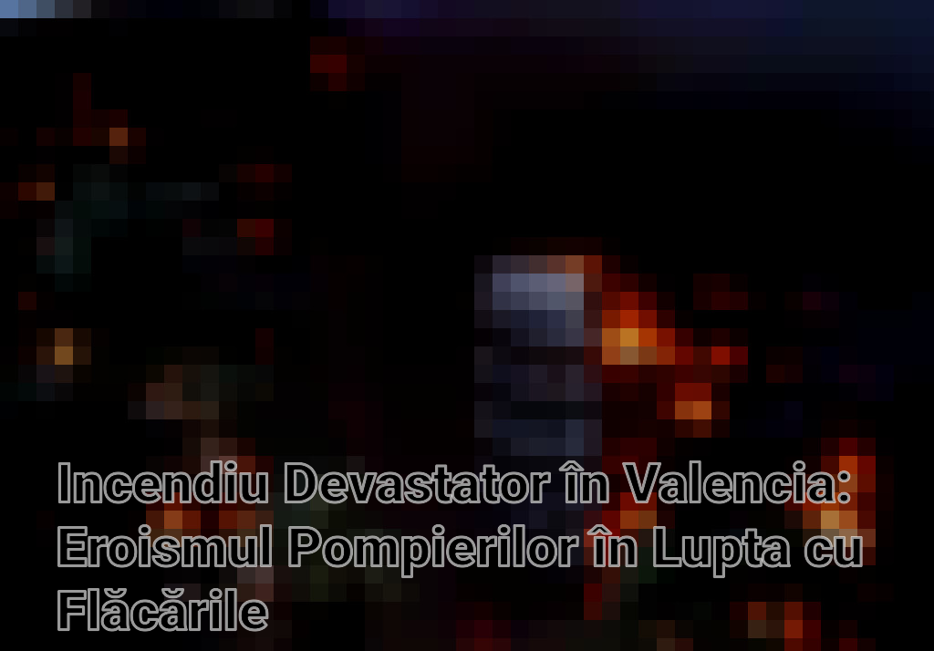 Incendiu Devastator în Valencia: Eroismul Pompierilor în Lupta cu Flăcările Imagini