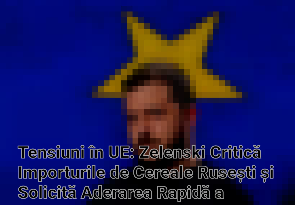 Tensiuni în UE: Zelenski Critică Importurile de Cereale Rusești și Solicită Aderarea Rapidă a Ucrainei la Blocul European