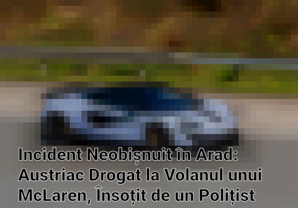 Incident Neobișnuit în Arad: Austriac Drogat la Volanul unui McLaren, Însoțit de un Polițist Local Imagini
