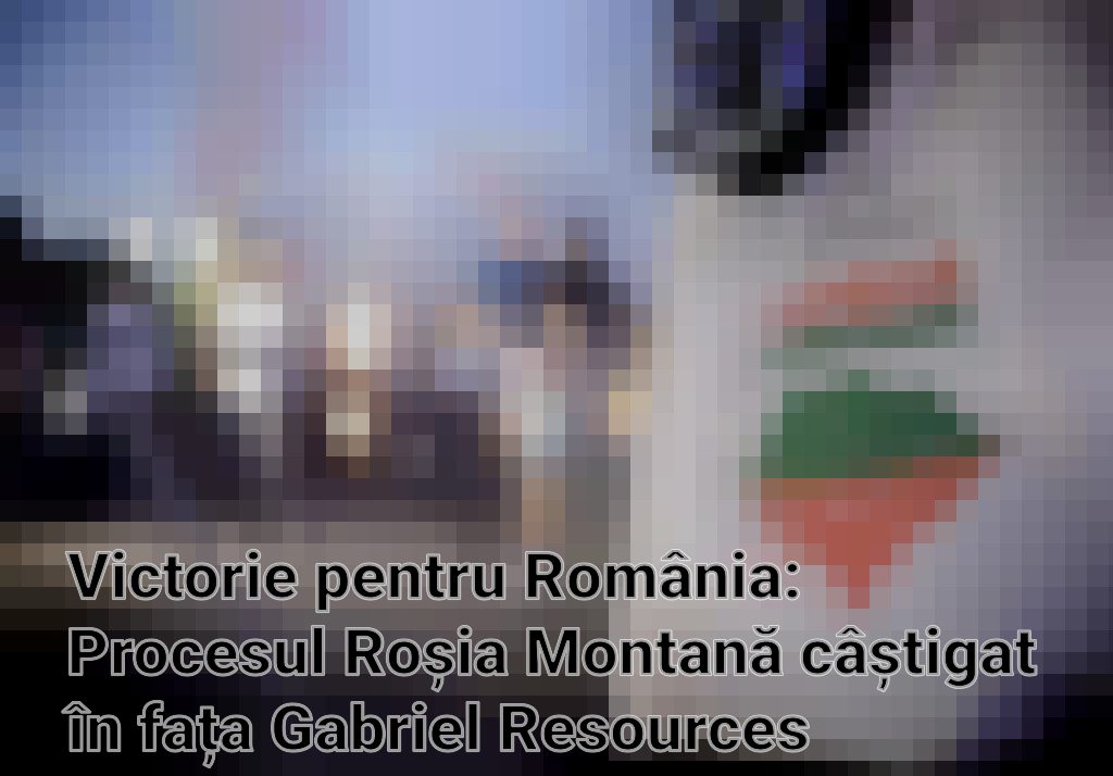 Victorie pentru România: Procesul Roșia Montană câștigat în fața Gabriel Resources