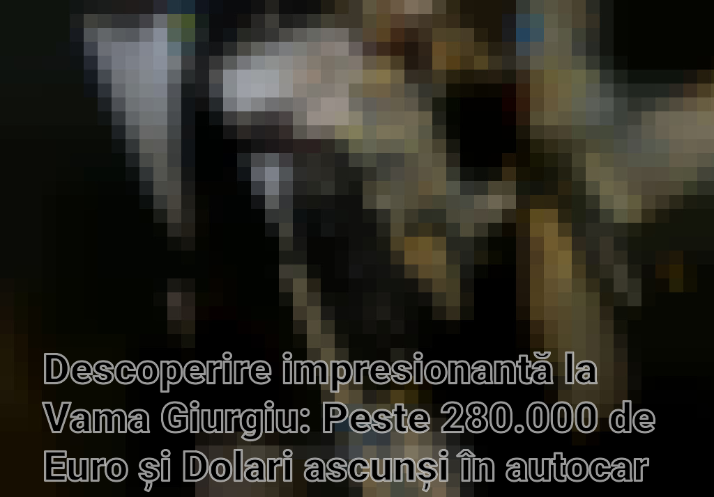 Descoperire impresionantă la Vama Giurgiu: Peste 280.000 de Euro și Dolari ascunși în autocar Imagini
