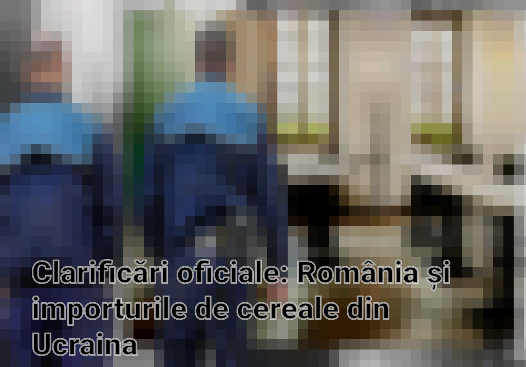 Clarificări oficiale: România și importurile de cereale din Ucraina Imagini