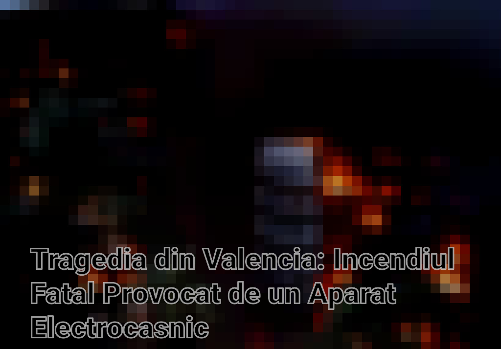 Tragedia din Valencia: Incendiul Fatal Provocat de un Aparat Electrocasnic Imagini
