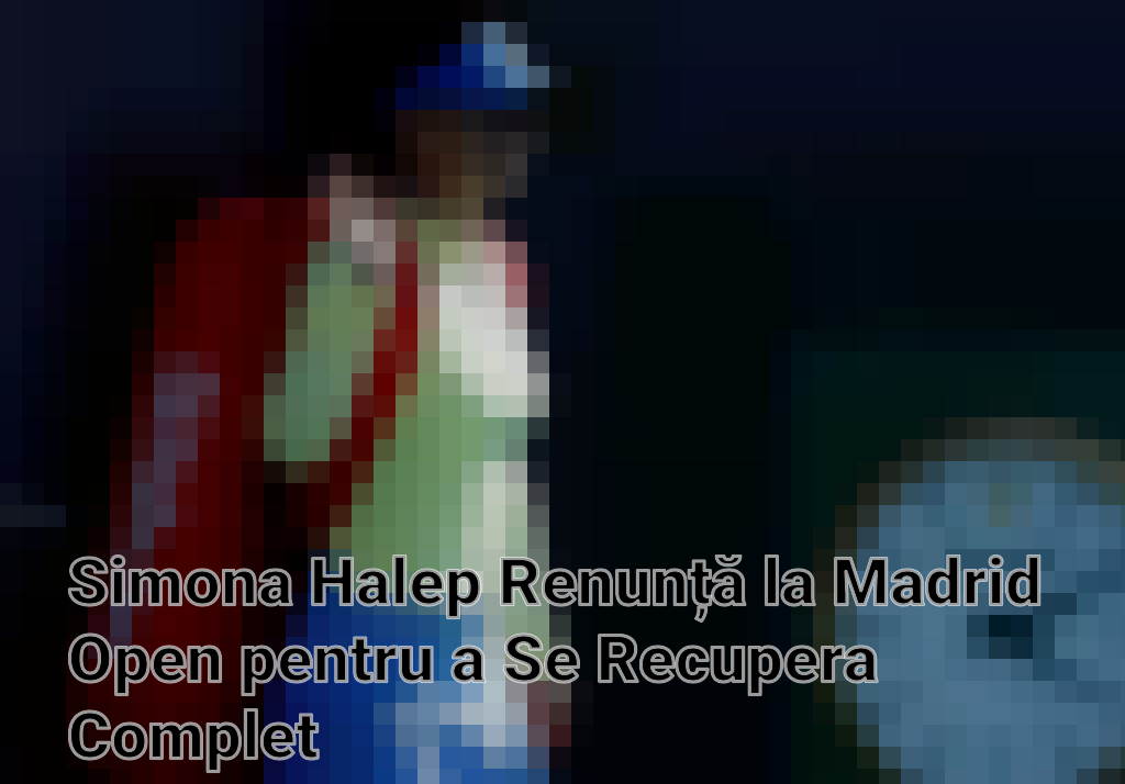 Simona Halep Renunță la Madrid Open pentru a Se Recupera Complet