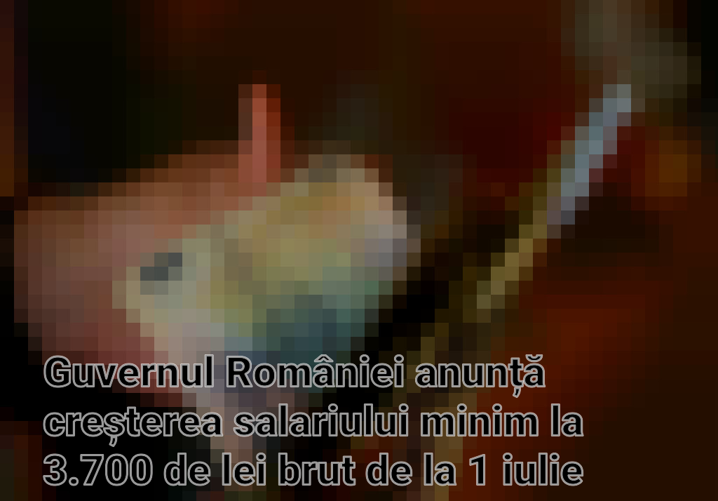 Guvernul României anunță creșterea salariului minim la 3.700 de lei brut de la 1 iulie Imagini