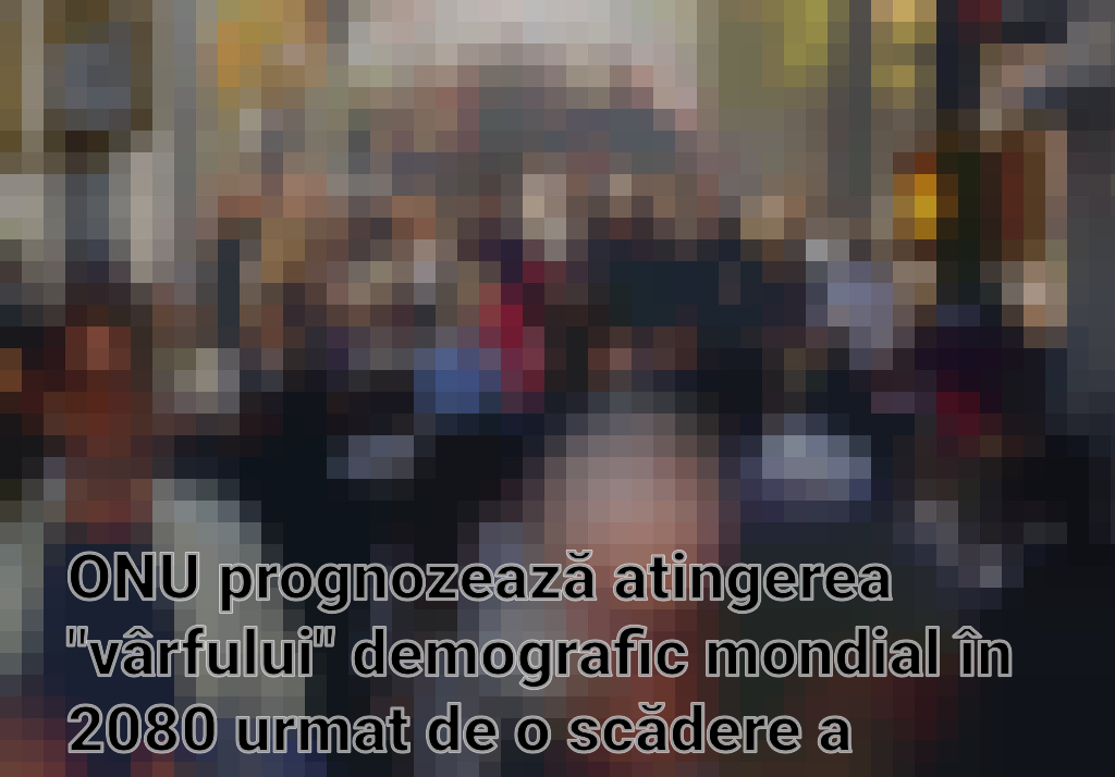 ONU prognozează atingerea "vârfului" demografic mondial în 2080 urmat de o scădere a populației