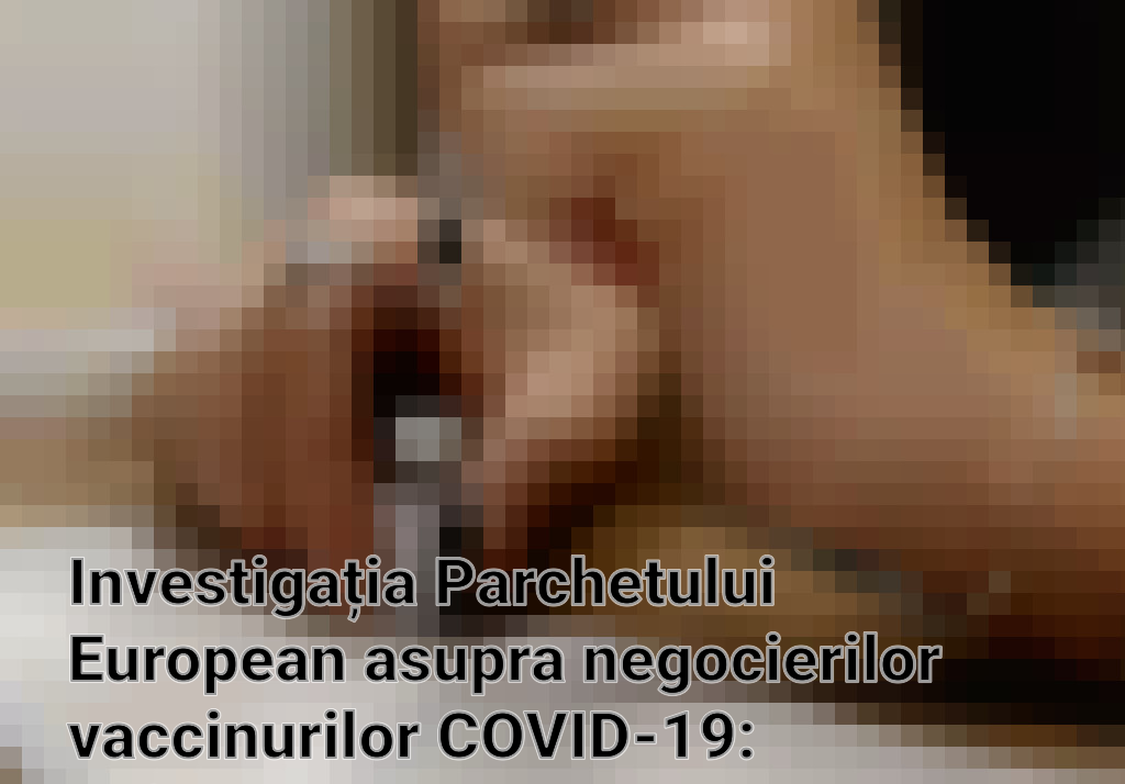 Investigația Parchetului European asupra negocierilor vaccinurilor COVID-19: "Pfizergate" și implicațiile sale Imagini
