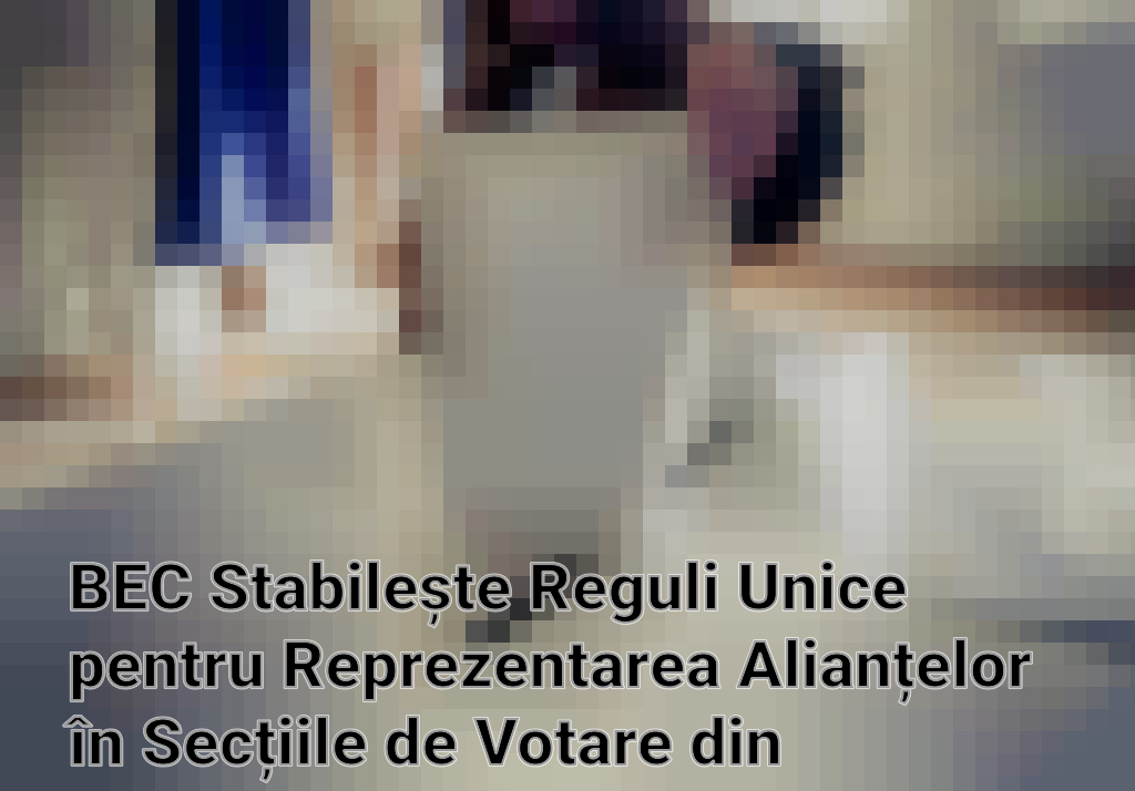 BEC Stabilește Reguli Unice pentru Reprezentarea Alianțelor în Secțiile de Votare din Străinătate Imagini