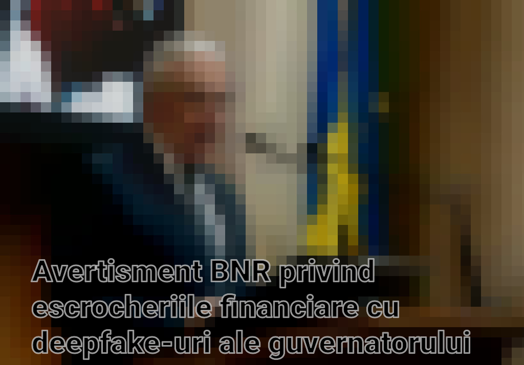 Avertisment BNR privind escrocheriile financiare cu deepfake-uri ale guvernatorului Mugur Isărescu