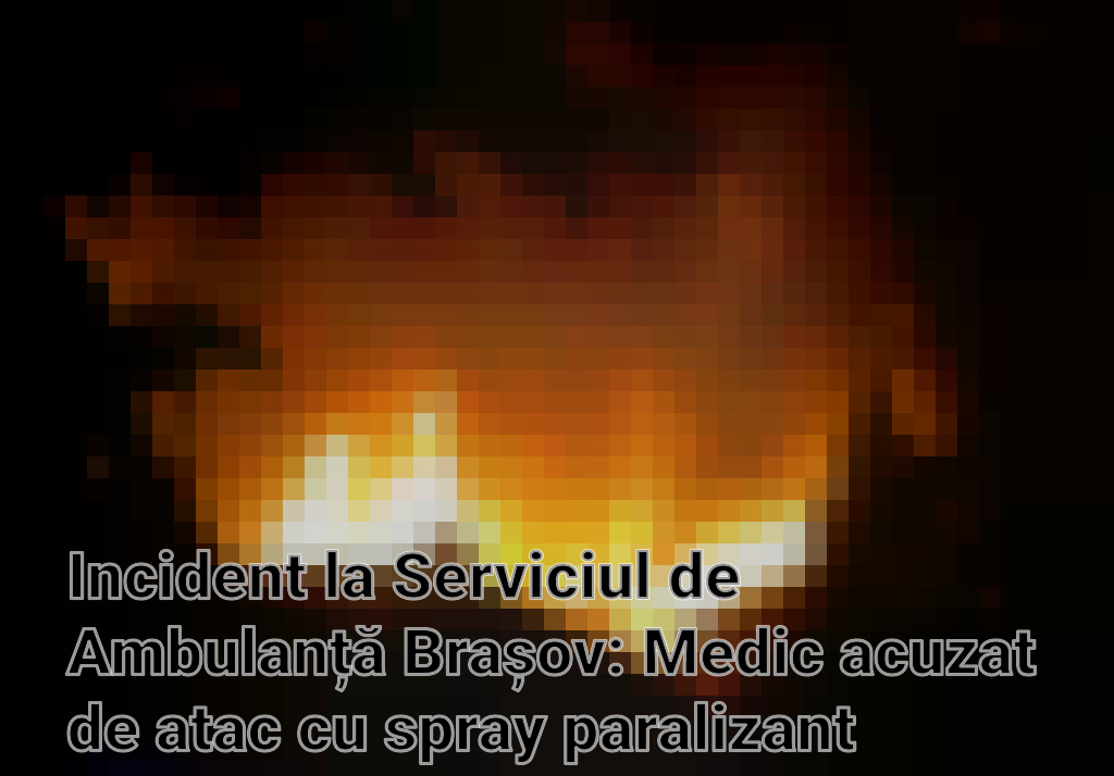 Incident la Serviciul de Ambulanță Brașov: Medic acuzat de atac cu spray paralizant