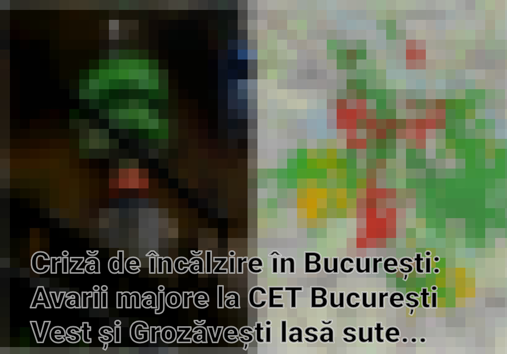 Criză de încălzire în București: Avarii majore la CET București Vest și Grozăvești lasă sute de blocuri fără apă caldă Imagini