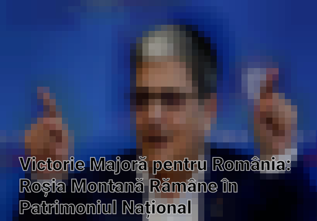Victorie Majoră pentru România: Roșia Montană Rămâne în Patrimoniul Național Imagini