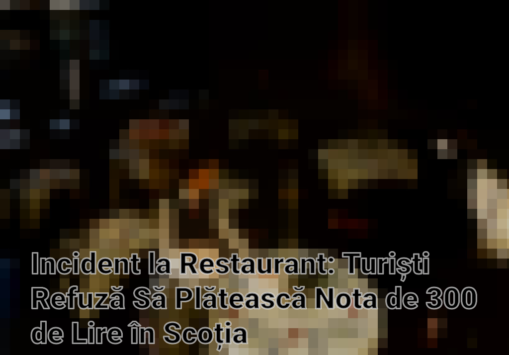 Incident la Restaurant: Turiști Refuză Să Plătească Nota de 300 de Lire în Scoția Imagini