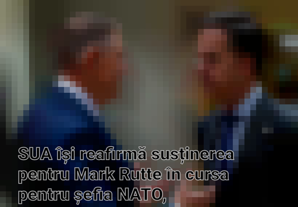 SUA își reafirmă susținerea pentru Mark Rutte în cursa pentru șefia NATO, respectându-l totodată pe Klaus Iohannis Imagini