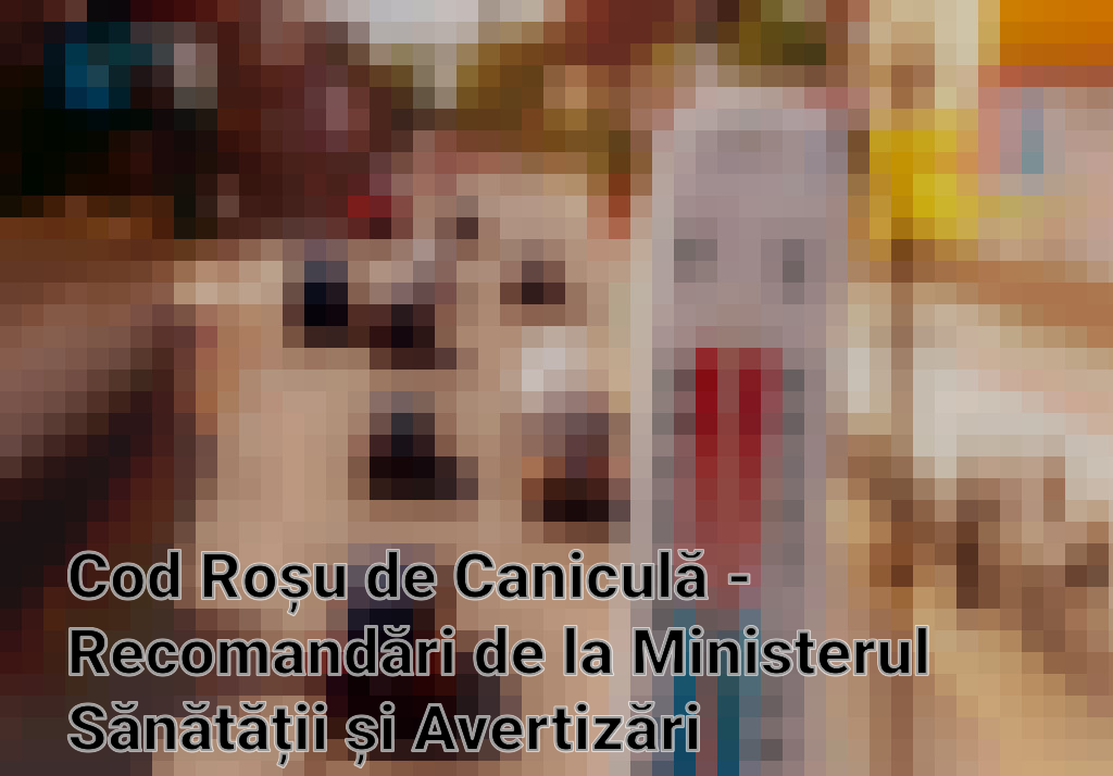 Cod Roșu de Caniculă - Recomandări de la Ministerul Sănătății și Avertizări Meteorologice