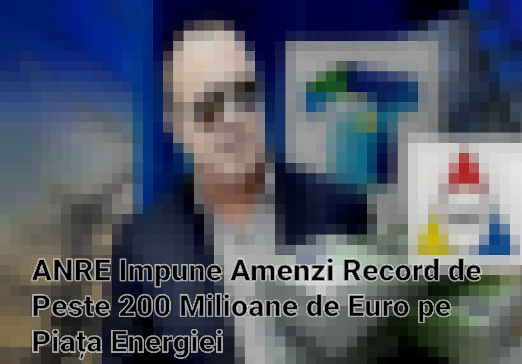 ANRE Impune Amenzi Record de Peste 200 Milioane de Euro pe Piața Energiei Imagini