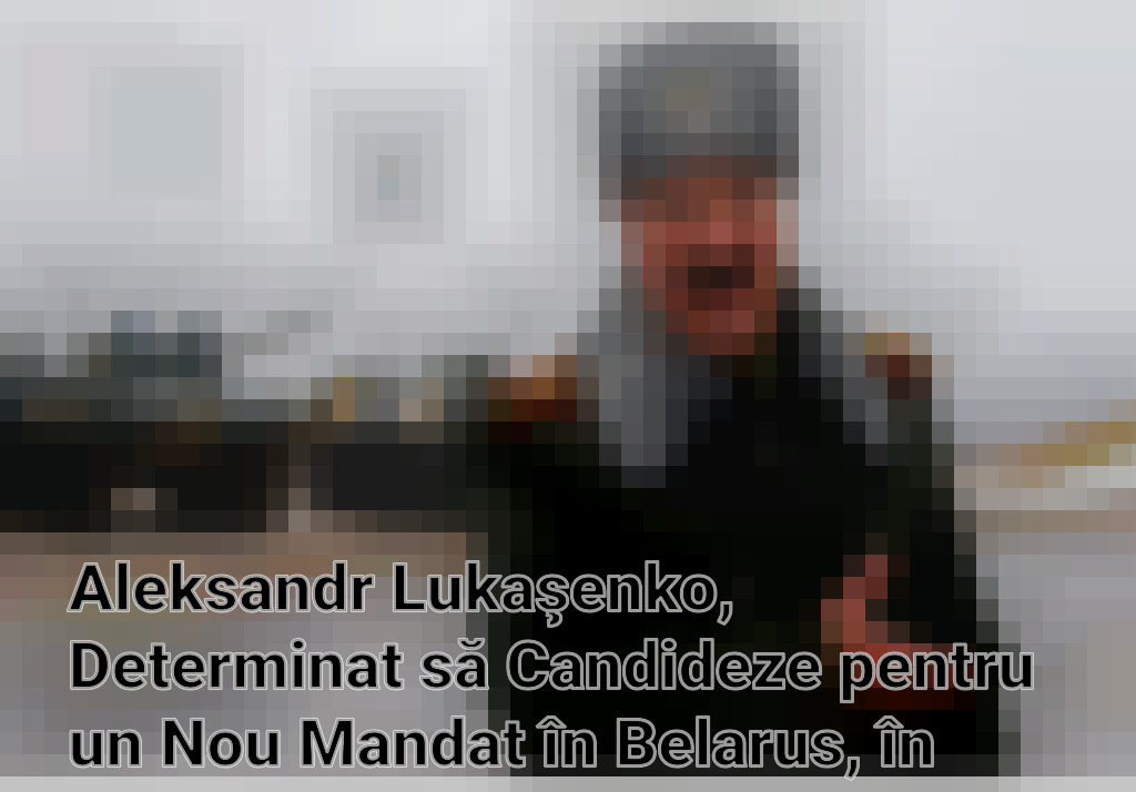 Aleksandr Lukaşenko, Determinat să Candideze pentru un Nou Mandat în Belarus, în Pofida Contestărilor Internaționale Imagini