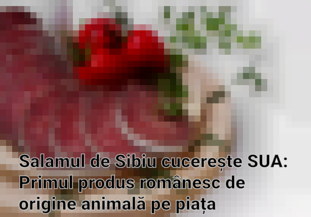 Salamul de Sibiu cucerește SUA: Primul produs românesc de origine animală pe piața americană