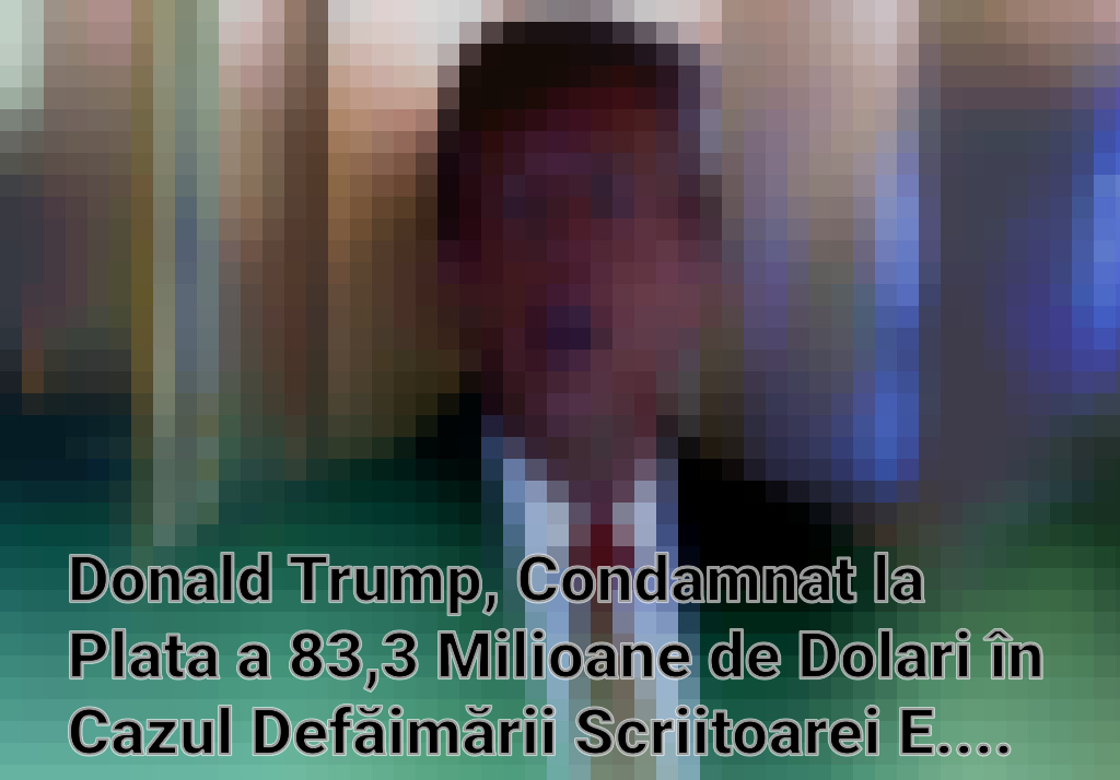 Donald Trump, Condamnat la Plata a 83,3 Milioane de Dolari în Cazul Defăimării Scriitoarei E. Jean Carroll Imagini