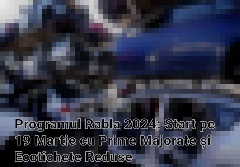 Programul Rabla 2024: Start pe 19 Martie cu Prime Majorate și Ecotichete Reduse Imagini