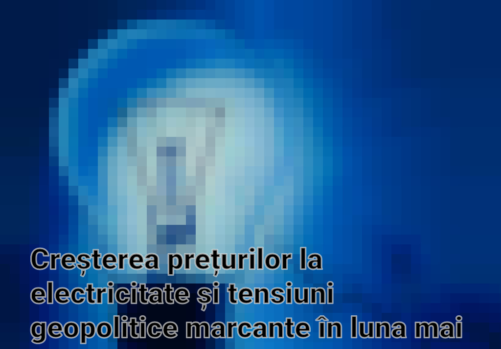 Creșterea prețurilor la electricitate și tensiuni geopolitice marcante în luna mai