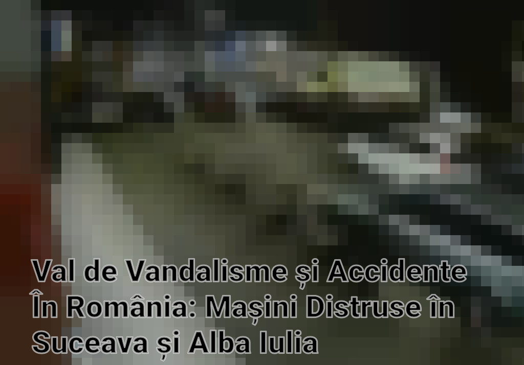 Val de Vandalisme și Accidente În România: Mașini Distruse în Suceava și Alba Iulia Imagini