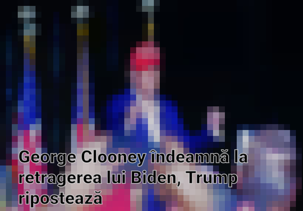 George Clooney îndeamnă la retragerea lui Biden, Trump ripostează Imagini