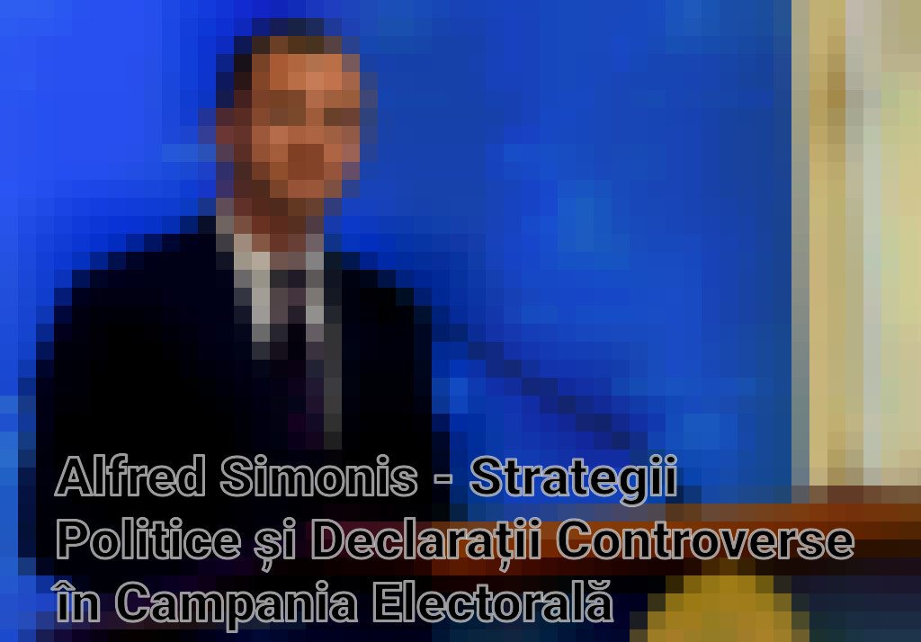 Alfred Simonis - Strategii Politice și Declarații Controverse în Campania Electorală