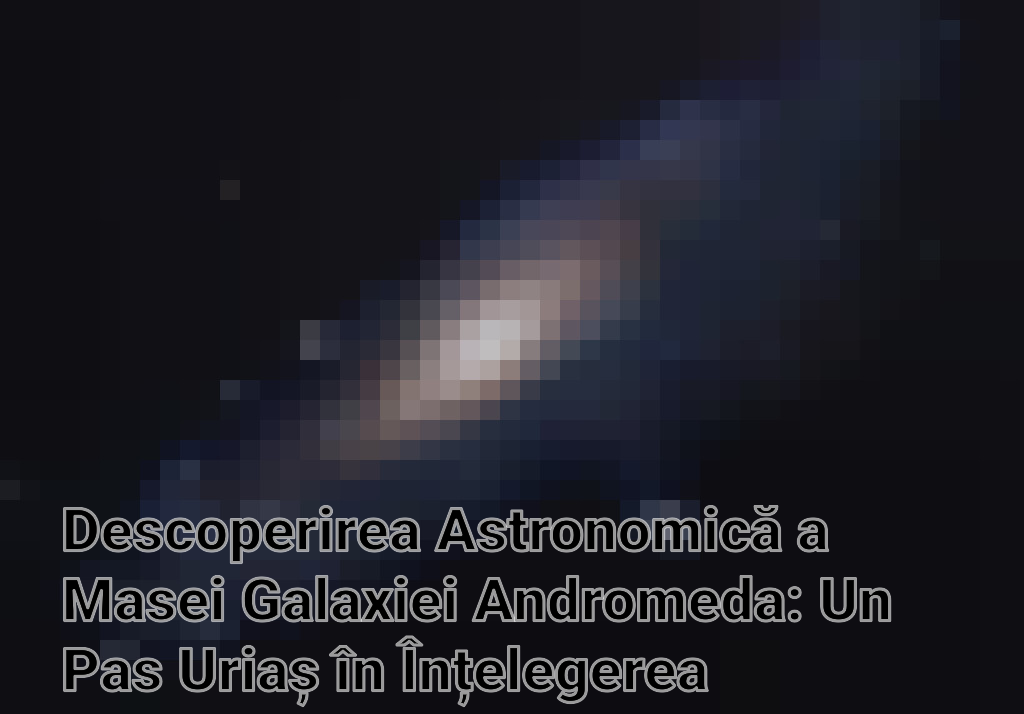 Descoperirea Astronomică a Masei Galaxiei Andromeda: Un Pas Uriaș în Înțelegerea Universului
