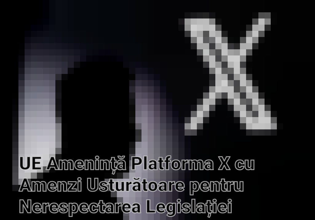 UE Amenință Platforma X cu Amenzi Usturătoare pentru Nerespectarea Legislației
