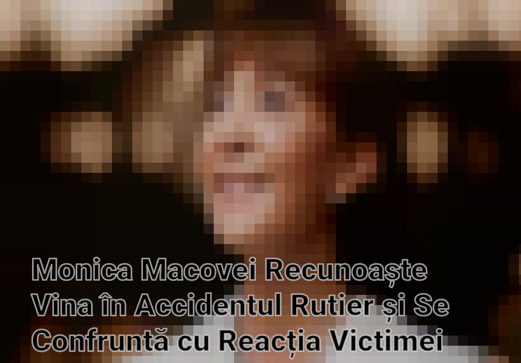 Monica Macovei Recunoaște Vina în Accidentul Rutier și Se Confruntă cu Reacția Victimei