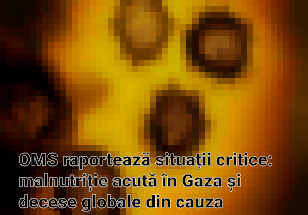 OMS raportează situații critice: malnutriție acută în Gaza și decese globale din cauza COVID-19 Imagini