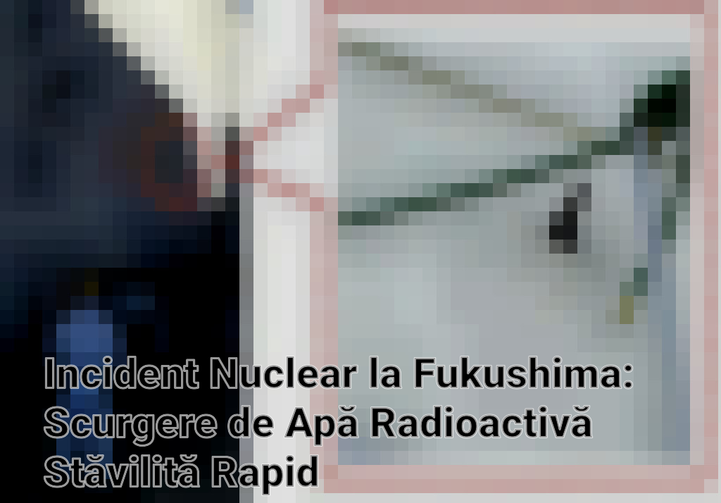 Incident Nuclear la Fukushima: Scurgere de Apă Radioactivă Stăvilită Rapid