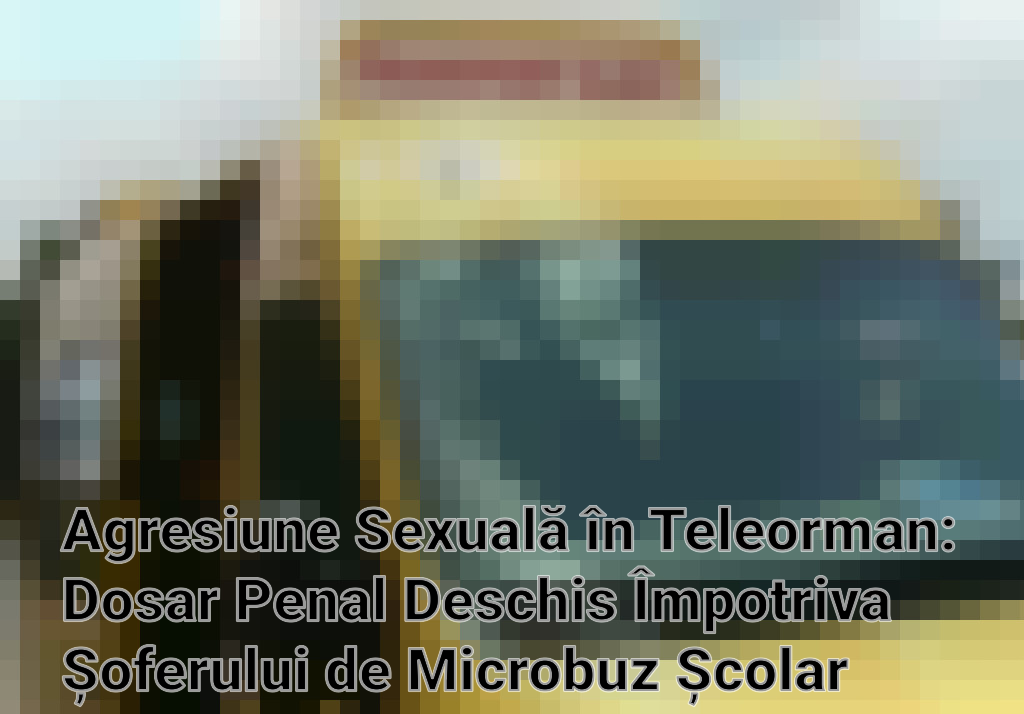 Agresiune Sexuală în Teleorman: Dosar Penal Deschis Împotriva Șoferului de Microbuz Școlar Imagini