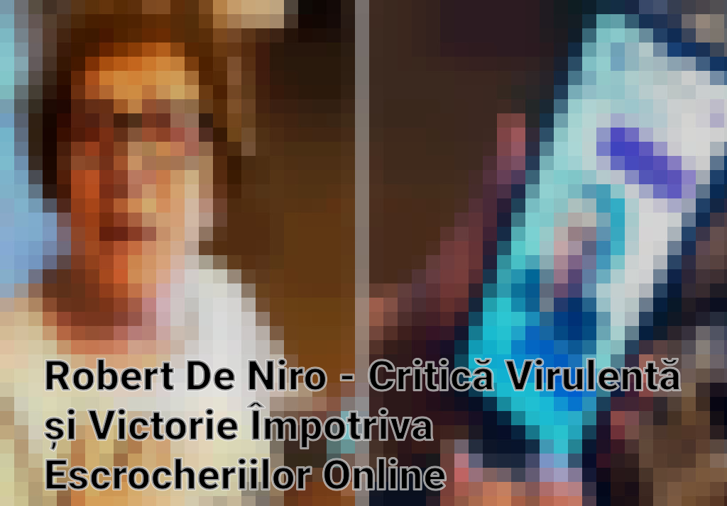 Robert De Niro - Critică Virulentă și Victorie Împotriva Escrocheriilor Online