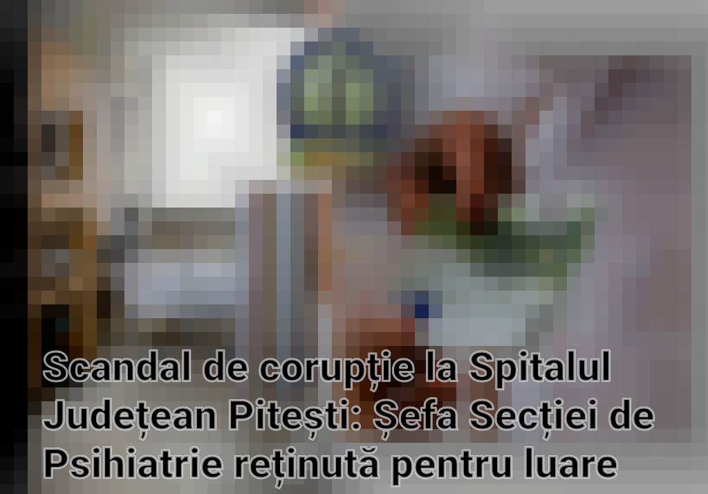 Scandal de corupție la Spitalul Județean Pitești: Șefa Secției de Psihiatrie reținută pentru luare de mită repetată Imagini