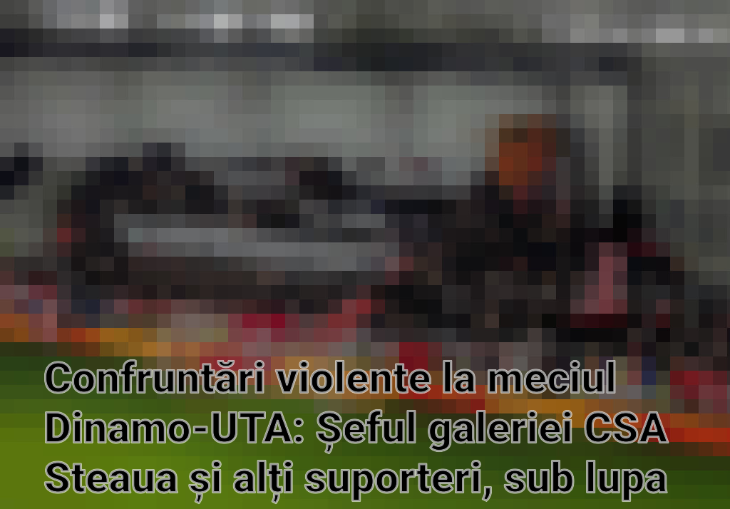 Confruntări violente la meciul Dinamo-UTA: Șeful galeriei CSA Steaua și alți suporteri, sub lupa legii Imagini