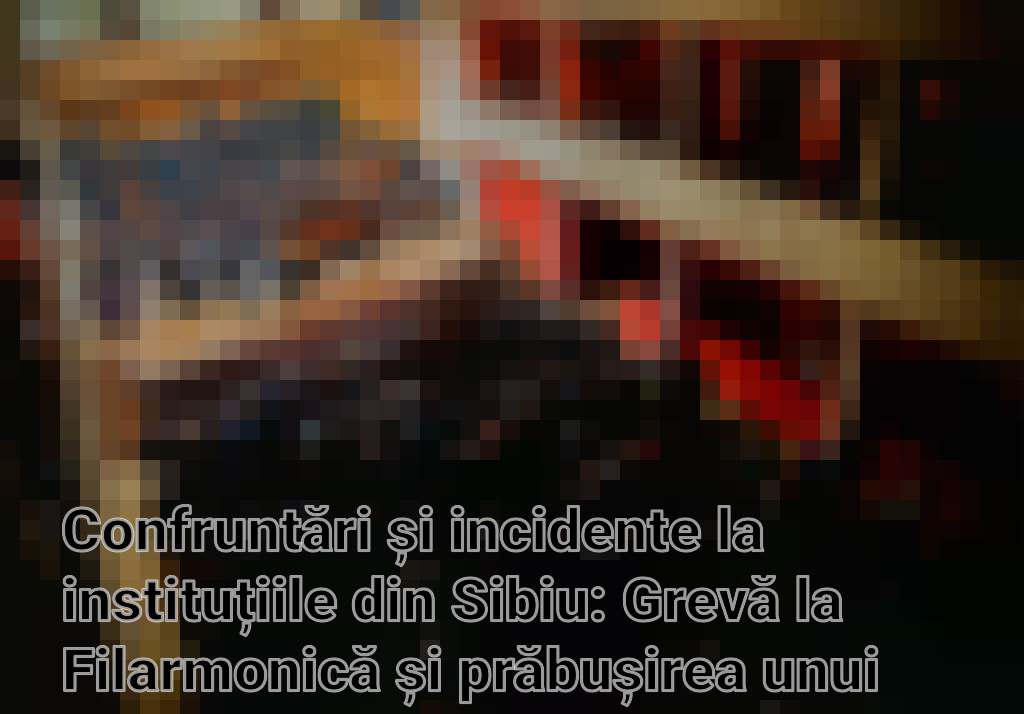 Confruntări și incidente la instituțiile din Sibiu: Grevă la Filarmonică și prăbușirea unui tavan într-o școală