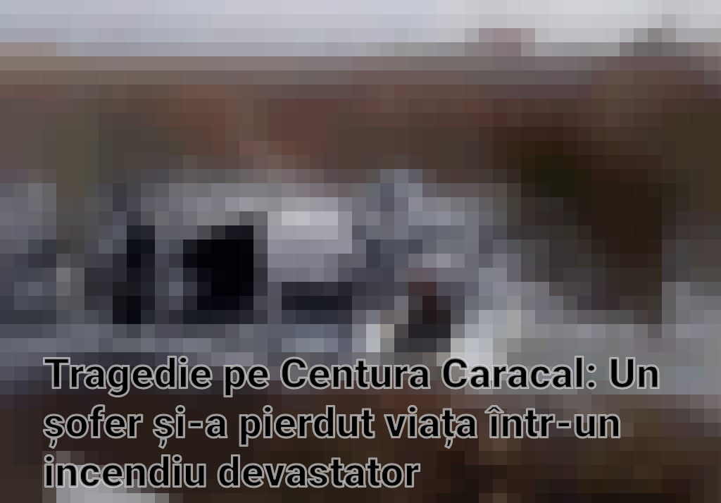 Tragedie pe Centura Caracal: Un șofer și-a pierdut viața într-un incendiu devastator Imagini