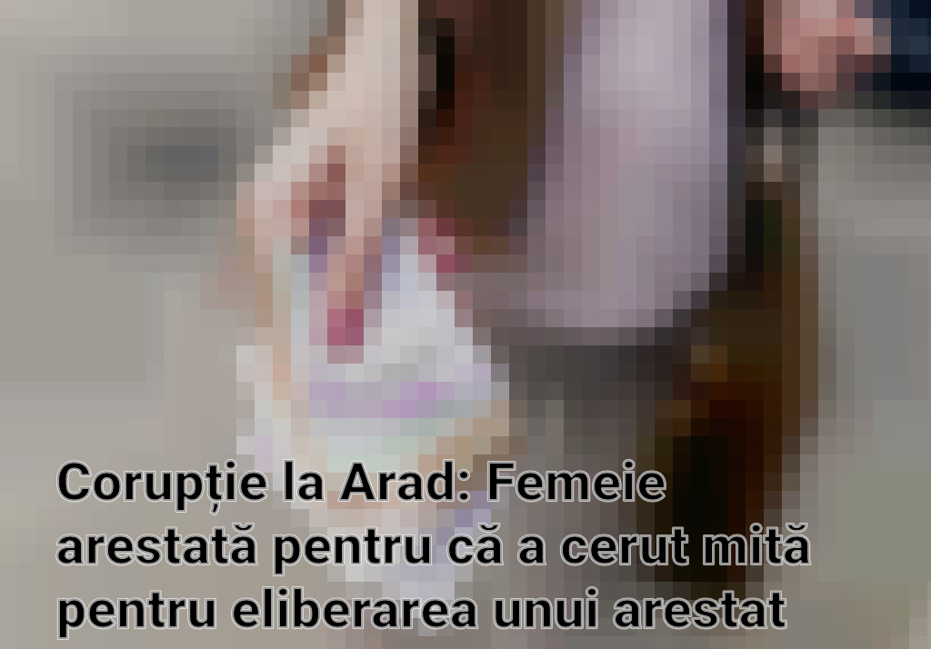 Corupție la Arad: Femeie arestată pentru că a cerut mită pentru eliberarea unui arestat