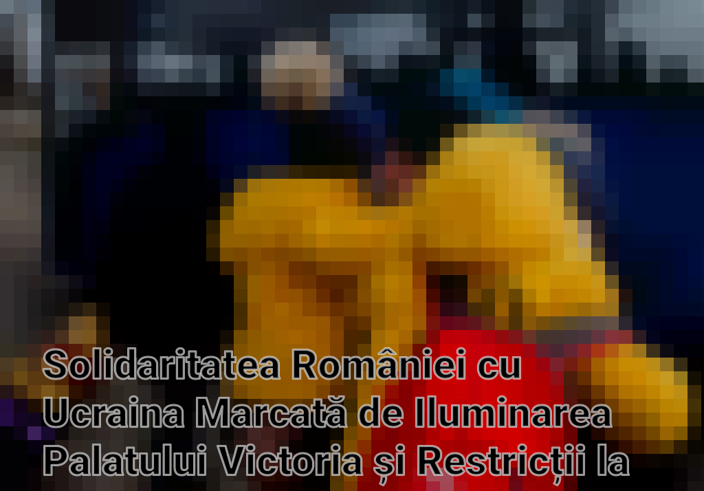 Solidaritatea României cu Ucraina Marcată de Iluminarea Palatului Victoria și Restricții la Frontieră