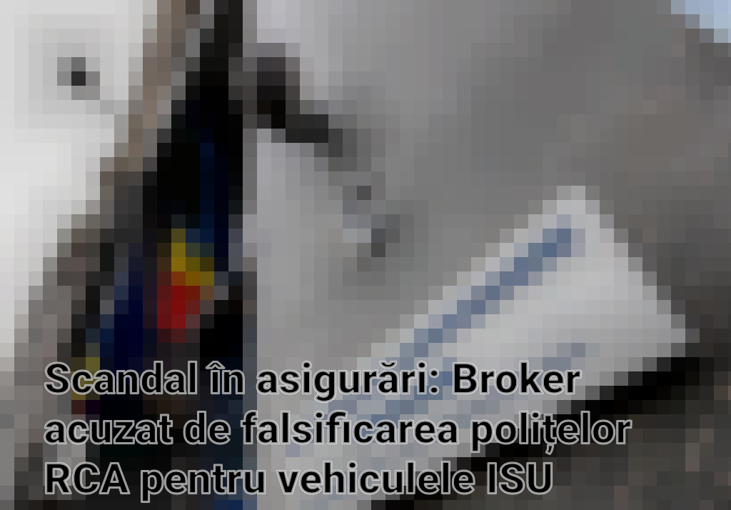 Scandal în asigurări: Broker acuzat de falsificarea polițelor RCA pentru vehiculele ISU București