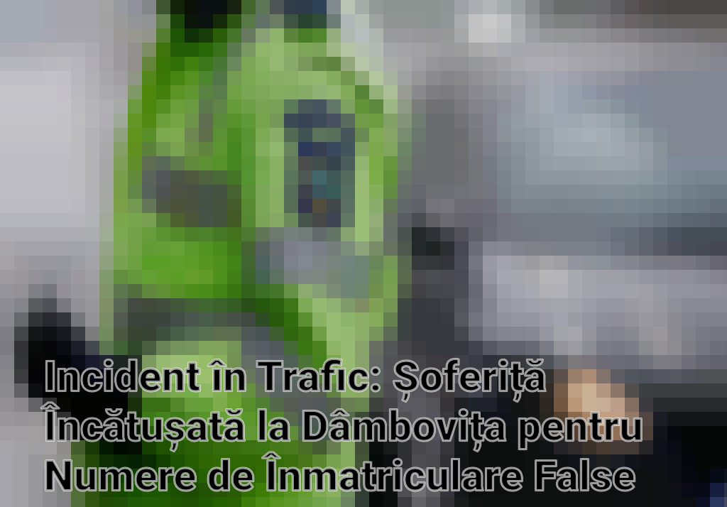 Incident în Trafic: Șoferiță Încătușată la Dâmbovița pentru Numere de Înmatriculare False Imagini
