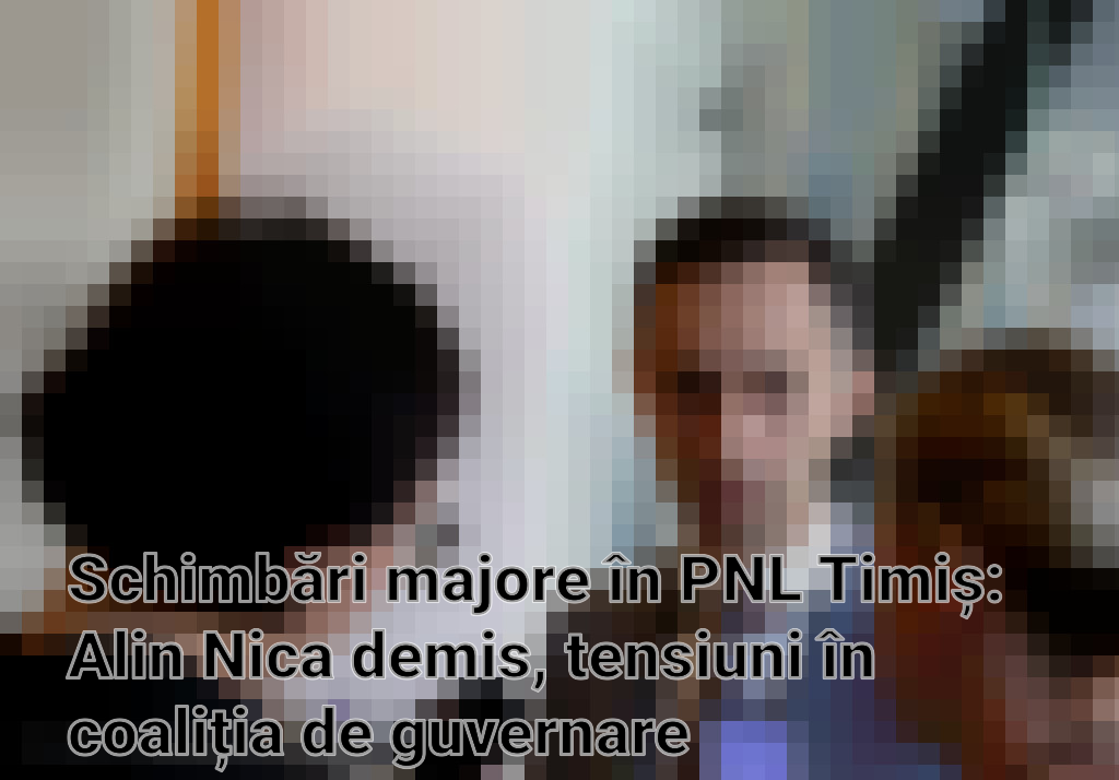 Schimbări majore în PNL Timiș: Alin Nica demis, tensiuni în coaliția de guvernare Imagini